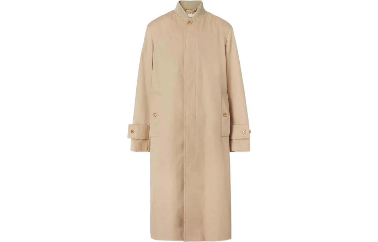 Burberry SS22  Solid Long Coat with Baseball Collar in Soft Yellow Brown. 80518791 圖 2