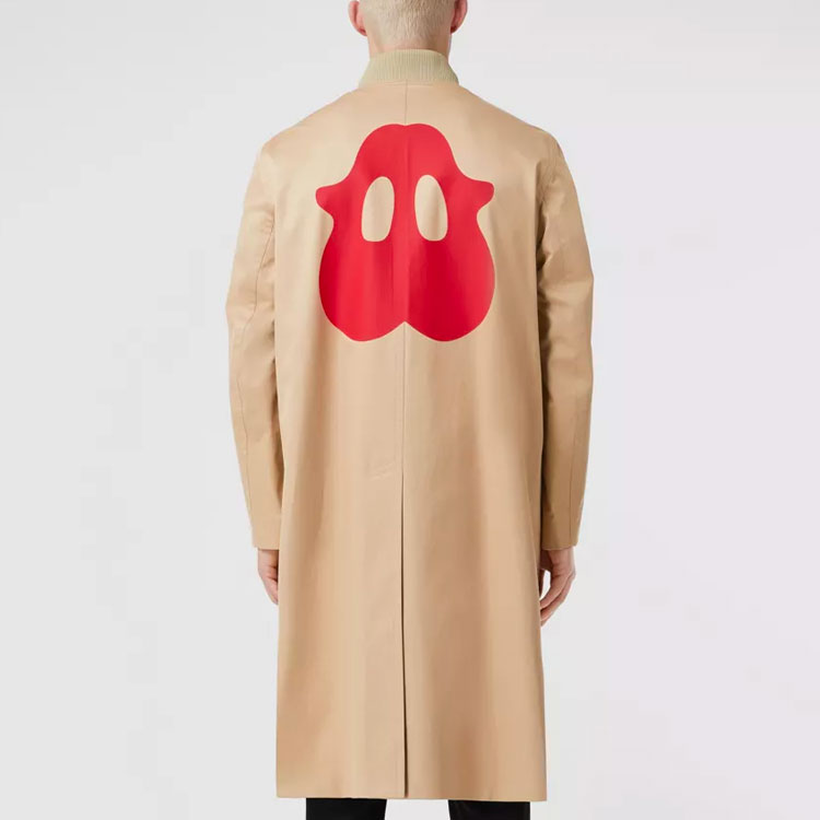 Burberry SS22  Solid Long Coat with Baseball Collar in Soft Yellow Brown. 80518791 圖 6