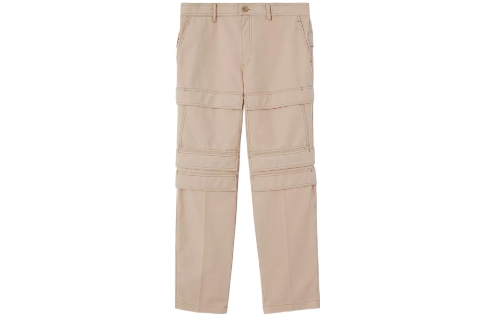 Burberry SS22  Solid Patchwork Cargo Pants Light Khaki Brown. 80519121