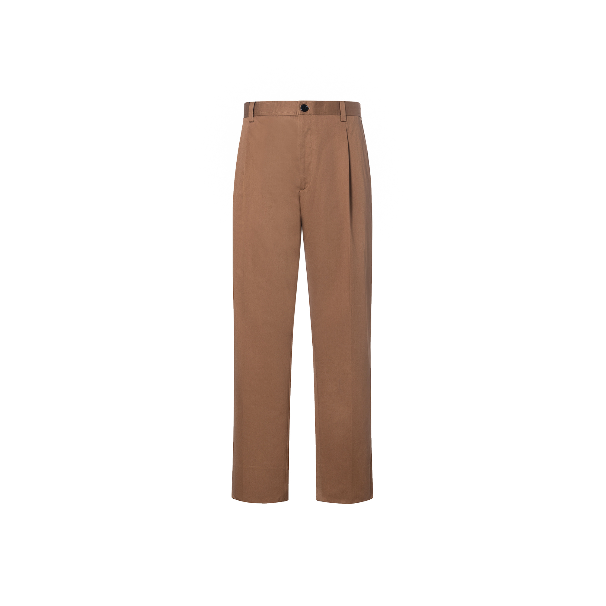 Burberry SS22  Straight-Leg Pleated Casual Pants in Brown. 80509011