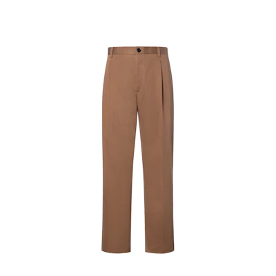 Burberry SS22 Straight-Leg Pleated Casual Pants in Brown. 80509011