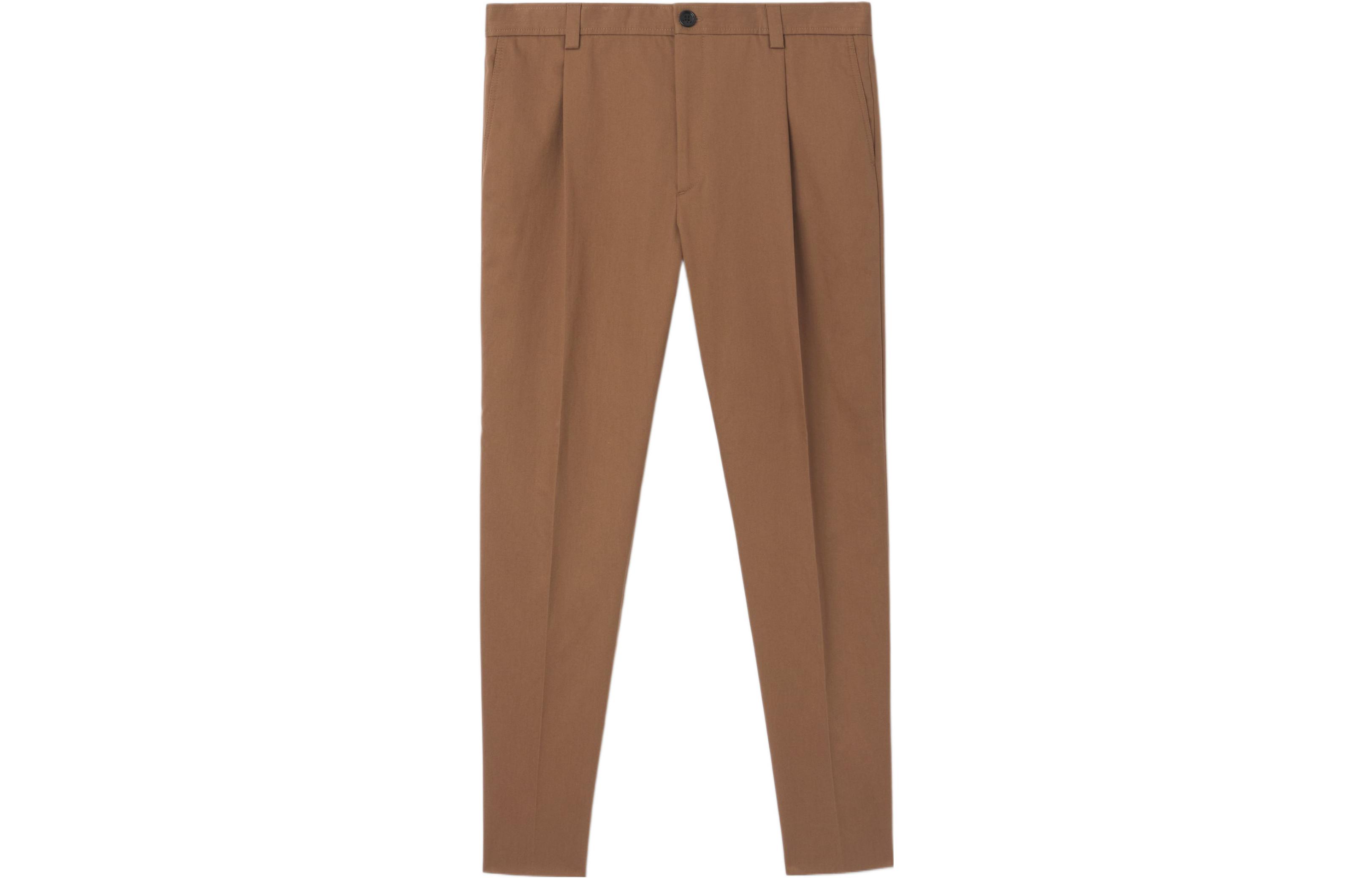 Order Pantalones Casuales Rectos con Pliegues Burberry SS22 en Color Marrón. 80509011