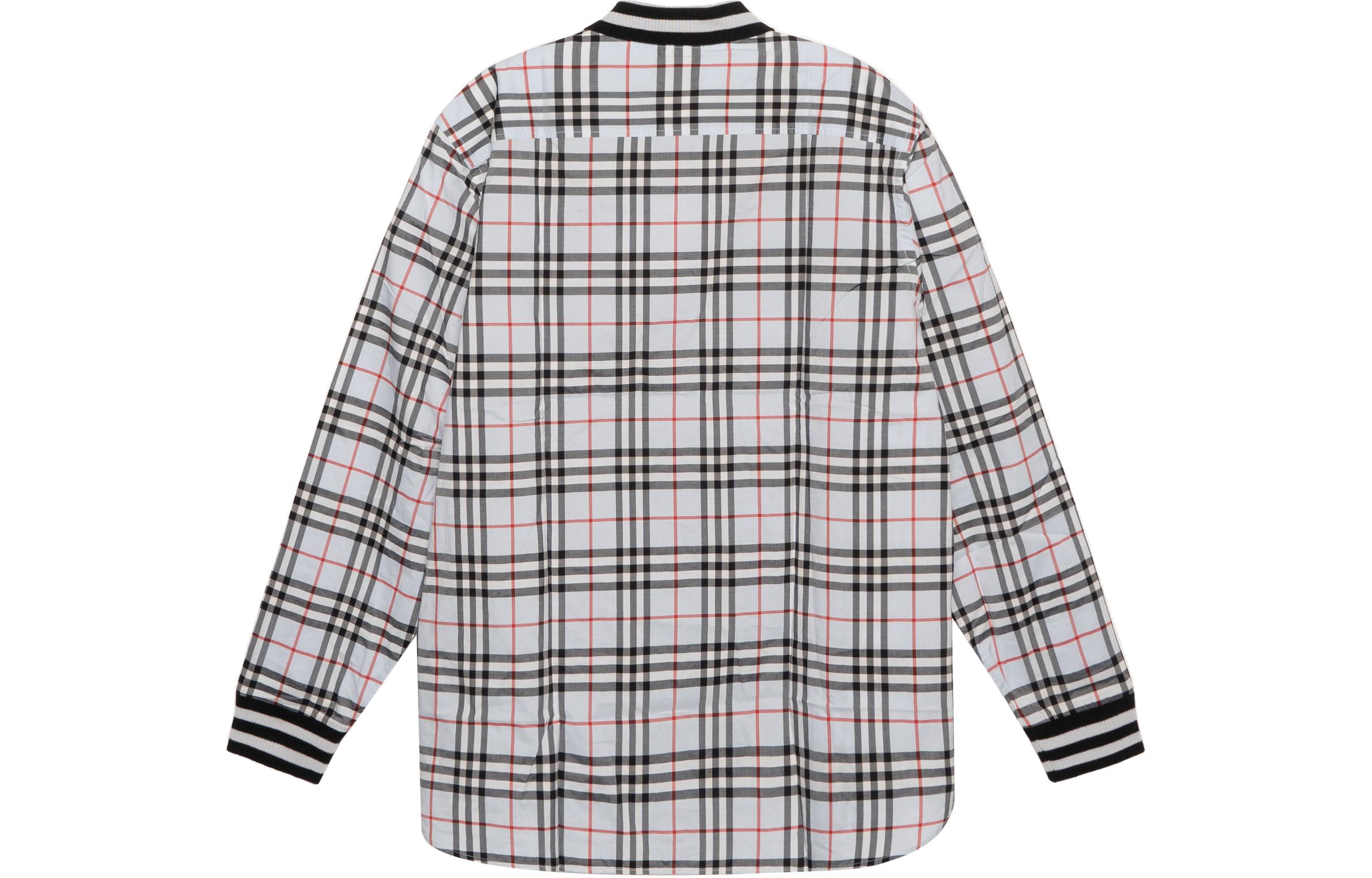 Burberry SS22  Striped Check Collared Long Sleeve Shirt Light Blue 80501321 圖 3