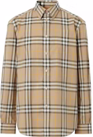 Burberry SS22 Truffle Classic Check Cotton Long-Sleeve Casual Shirt. 80554921 Burberry SS22 Truffle Classic Check Cotton Long-Sleeve Casual Shirt. 80554921