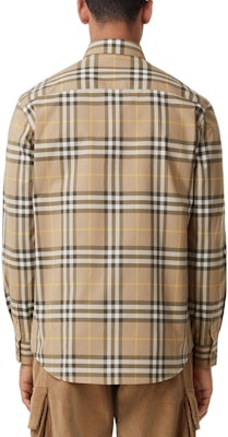 バーバリー SS22 トリュフ クラシックチェック コットン 長袖 カジュアルシャツ 80554921 Shop バーバリー SS22 トリュフ クラシックチェック コットン 長袖 カジュアルシャツ 80554921