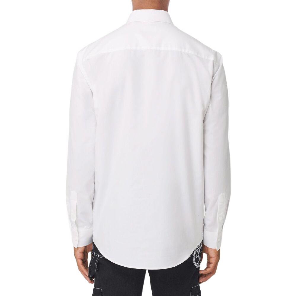 Burberry SS22  White Logo Print Loose-Fit Long-Sleeve Shirt. 80481831 圖 5