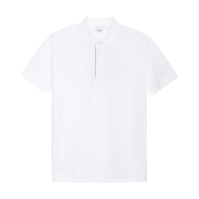 Burberry SS22 White Polo Shirt Classic Plain Short Sleeve 80552291