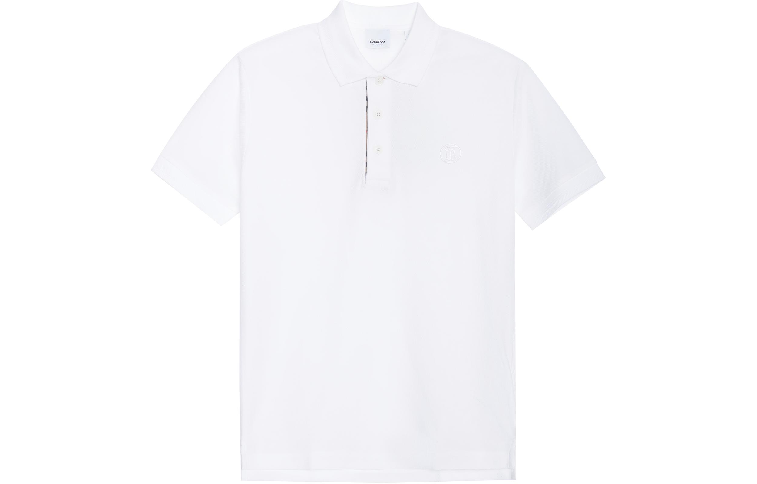 Order 버버리 SS22 화이트 클래식 반팔 폴로 셔츠 80552291