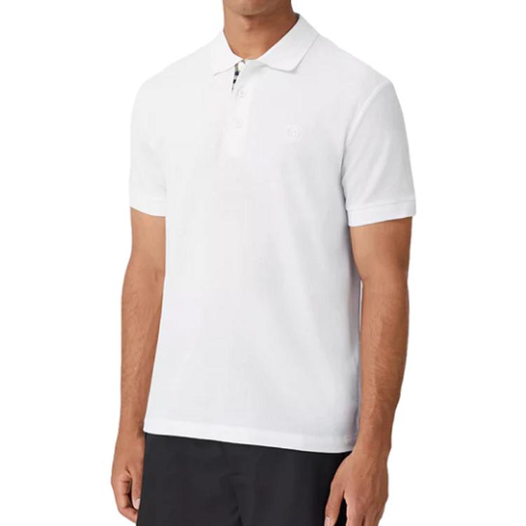 Purchase 버버리 SS22 화이트 클래식 반팔 폴로 셔츠 80552291