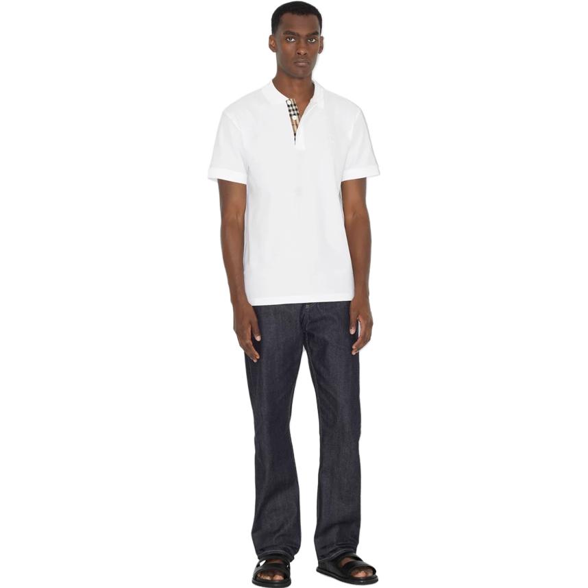 Details for 버버리 SS22 화이트 클래식 반팔 폴로 셔츠 80552291