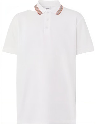 Burberry SS22 Polo Blanco con Cuello de Raya Icónica. 80562251 Buy Burberry SS22 Polo Blanco con Cuello de Raya Icónica. 80562251