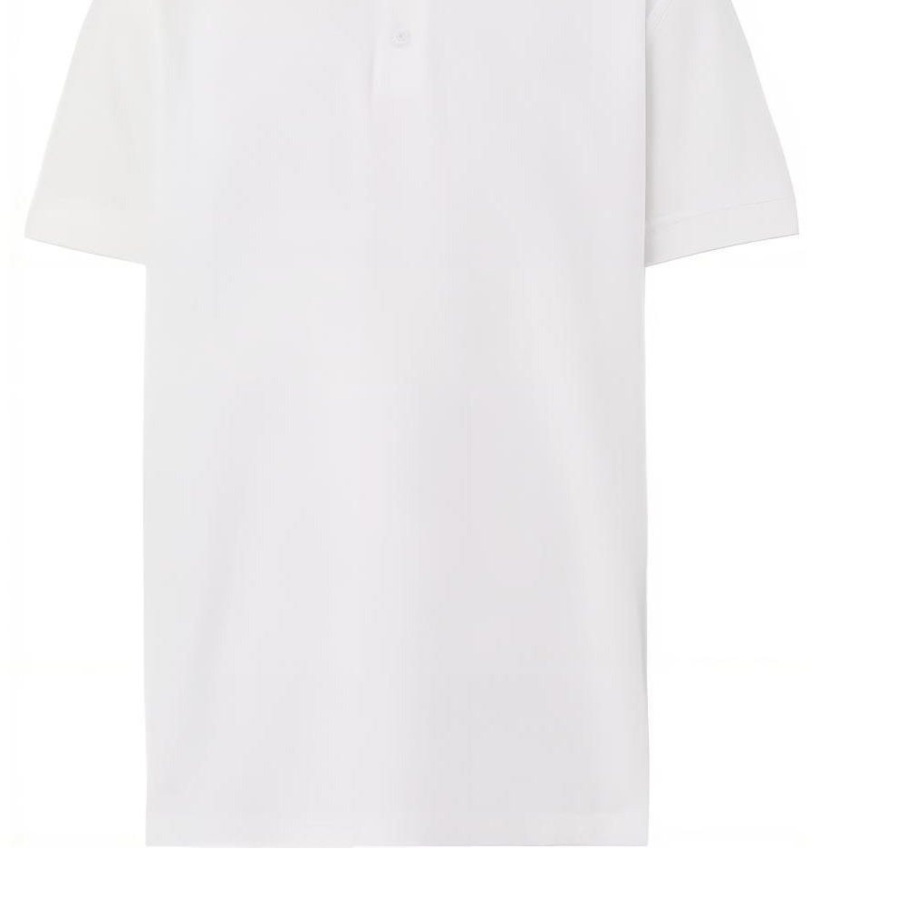 Details for Burberry SS22 Polo Blanco con Cuello de Raya Icónica. 80562251