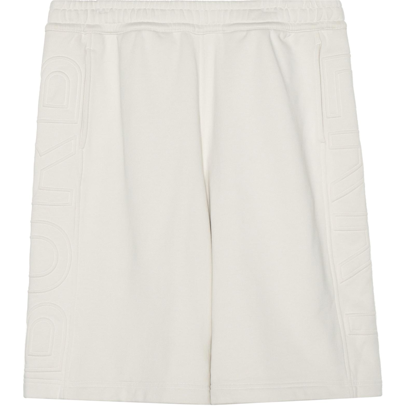 Burberry SS22  White Relaxed Fit Shorts with Logo Patch and Elastic Waist. 80508951