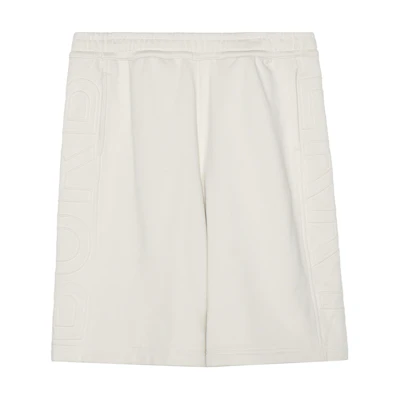 Burberry SS22 White Relaxed Fit Shorts with Logo Patch and Elastic Waist. 80508951