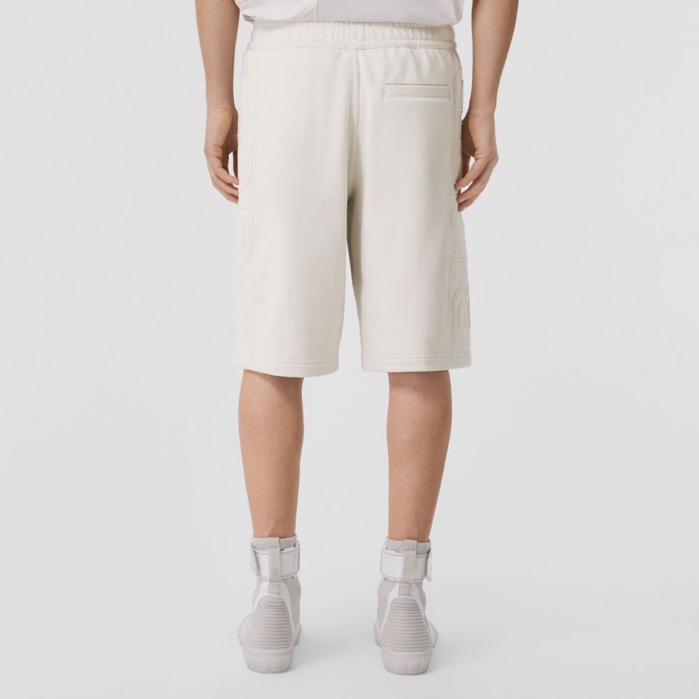 Burberry SS22  White Relaxed Fit Shorts with Logo Patch and Elastic Waist. 80508951 圖 6