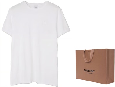 バーバリー SS22 ホワイト 無地 クルーネック カジュアル Tシャツ 80695341 Lookbook バーバリー SS22 ホワイト 無地 クルーネック カジュアル Tシャツ 80695341