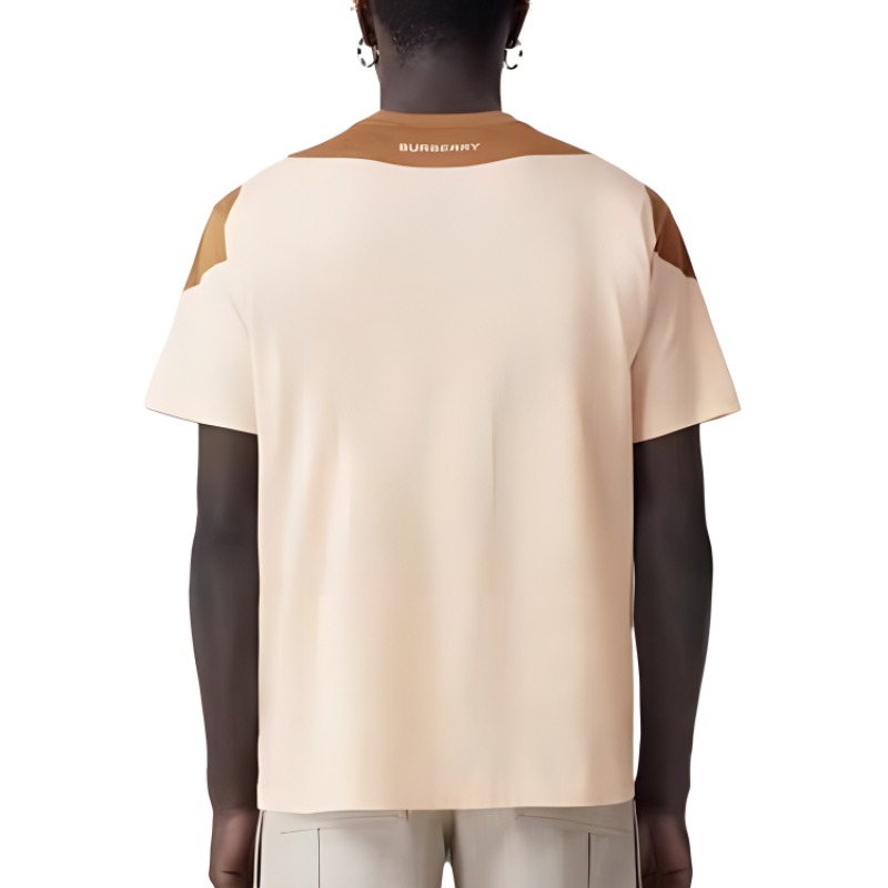 Burberry SS22 Abstract Print Colorblock Short-Sleeve T-Shirt Brown  Tee 80521711 圖 3