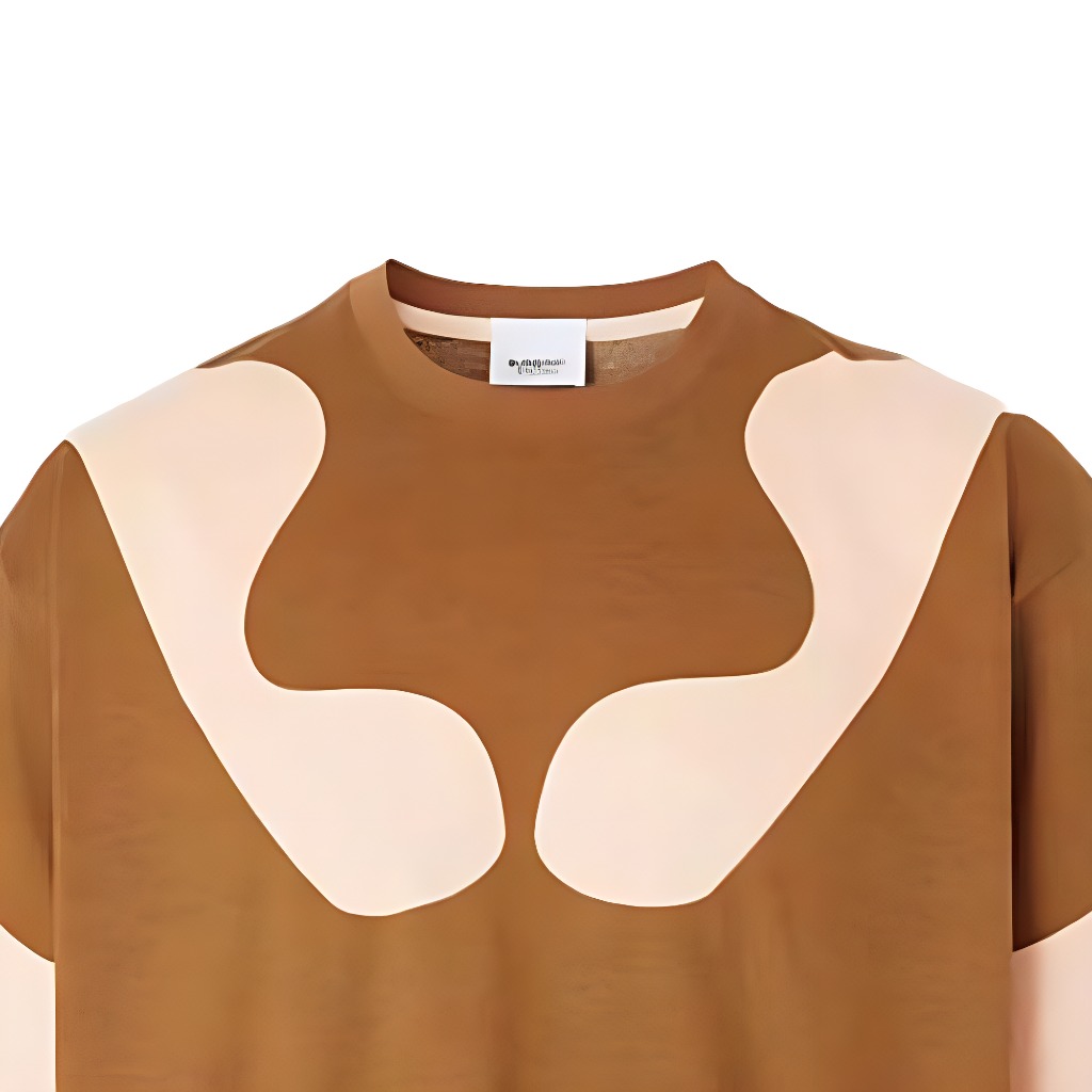 Burberry SS22 Abstract Print Colorblock Short-Sleeve T-Shirt Brown  Tee 80521711 圖 7