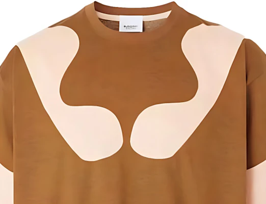Burberry SS22 Abstract Print Colorblock Short-Sleeve T-Shirt Brown Tee 80521711 Sizing Burberry SS22 Abstract Print Colorblock Short-Sleeve T-Shirt Brown Tee 80521711