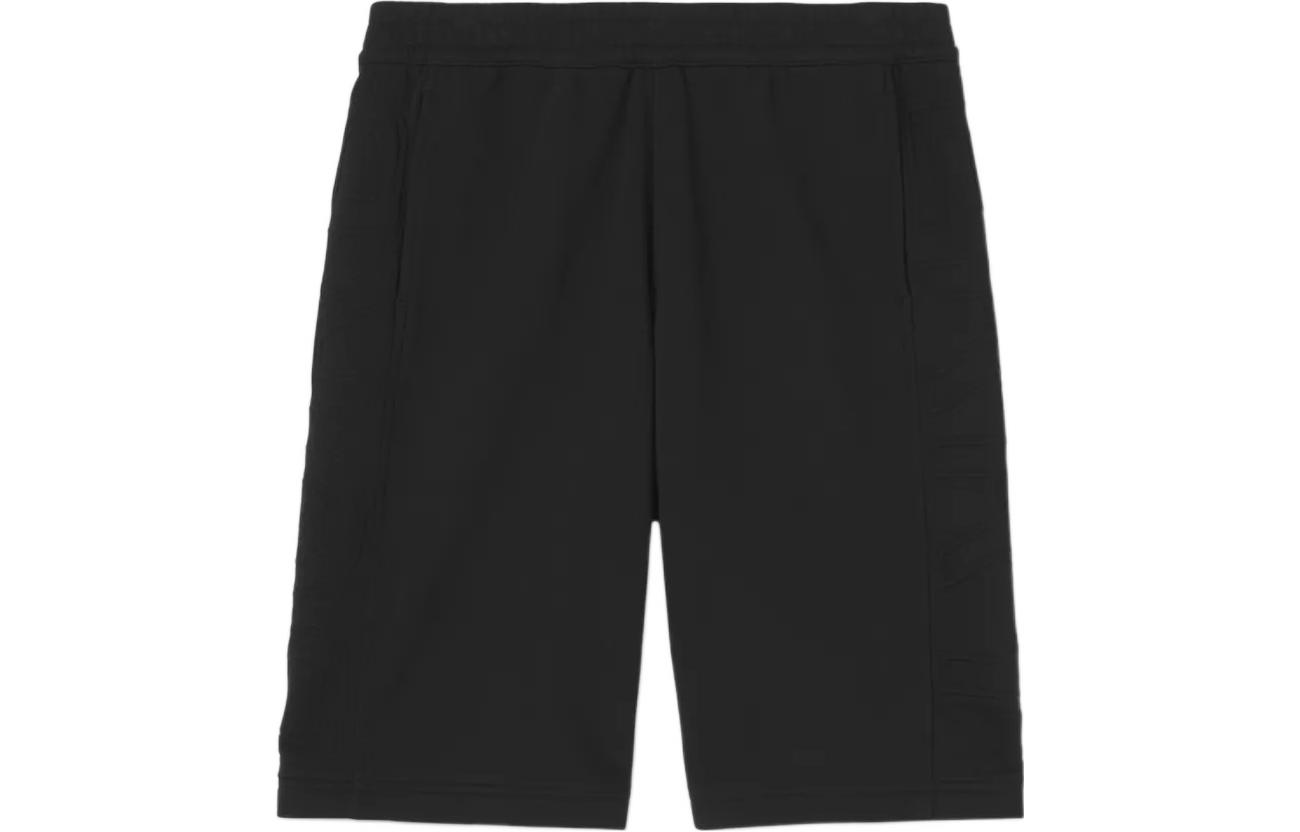 Burberry SS22 Black Logo Embroidered Drawstring Loose Fit Casual Shorts Men. 80508941