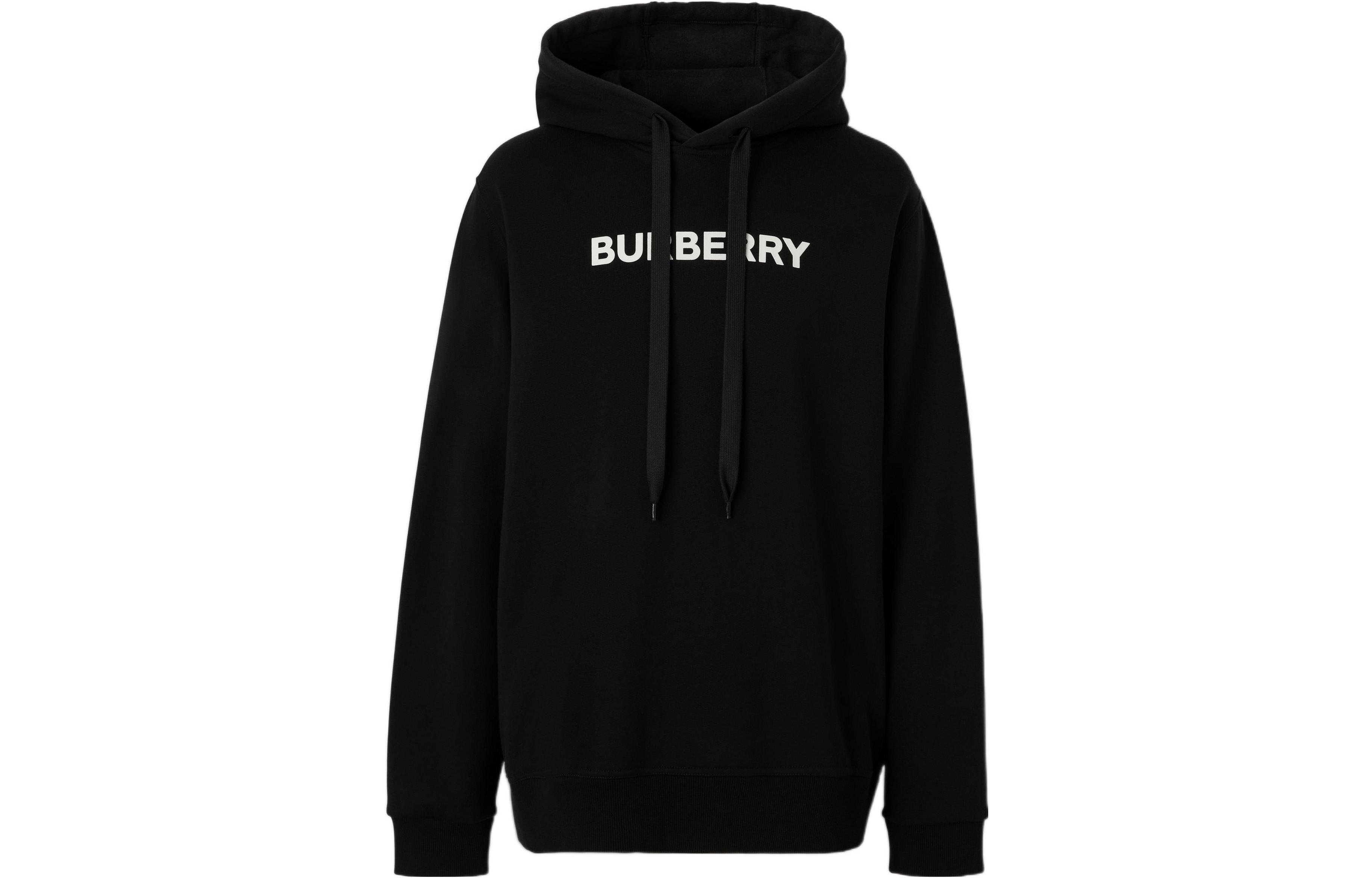 Burberry SS22 Black Logo Print Hoodie  Long Sleeve. 80553181