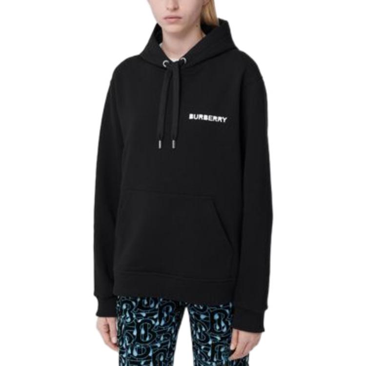 Burberry SS22 Black Logo Print Hoodie Unisex Long Sleeve 80530641 圖 3