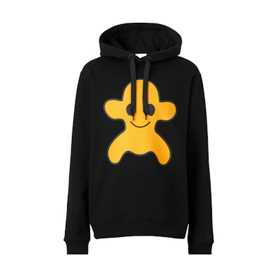 Burberry SS22 Black Monster Print Cotton Hoodie 80521531