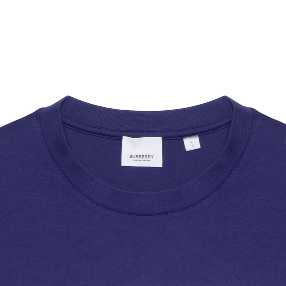 Burberry SS22 Blue Letter Logo Print Casual Crewneck Short Sleeve T-Shirt Men 80530131 圖 6