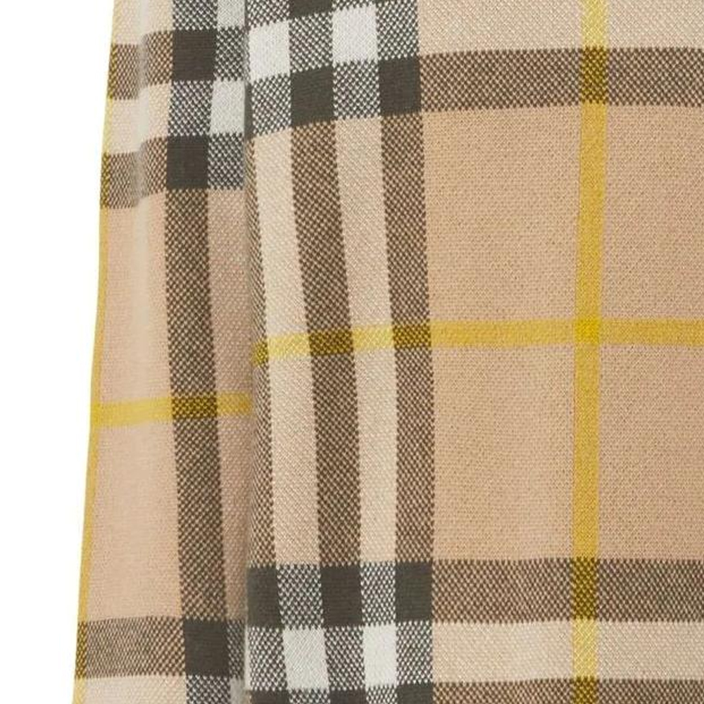 Sizing Burberry SS22 Crewneck Sweater Lengan Panjang Kotak Coklat Lelaki 80549201