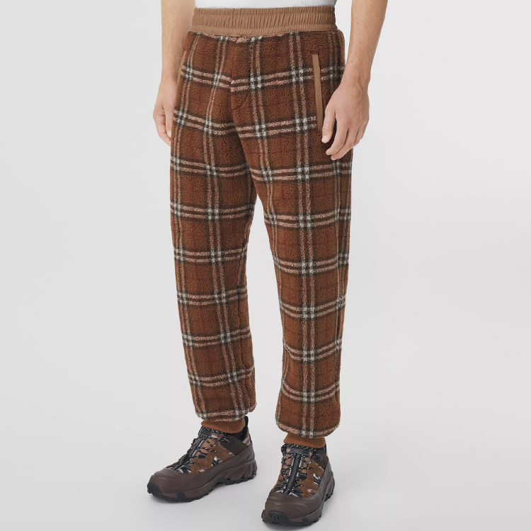 Details for Pantalones Jogger elásticos Burberry SS22 Check Hombre Marrón Oscuro Birch. 80478701