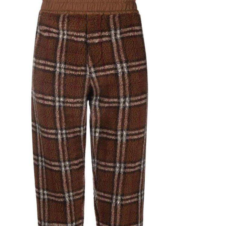 Sizing Pantalones Jogger elásticos Burberry SS22 Check Hombre Marrón Oscuro Birch. 80478701