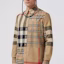 Sizing Kemeja Burberry SS22 Check Patchwork Lengan Panjang Lelaki Vintage Beige 80521881