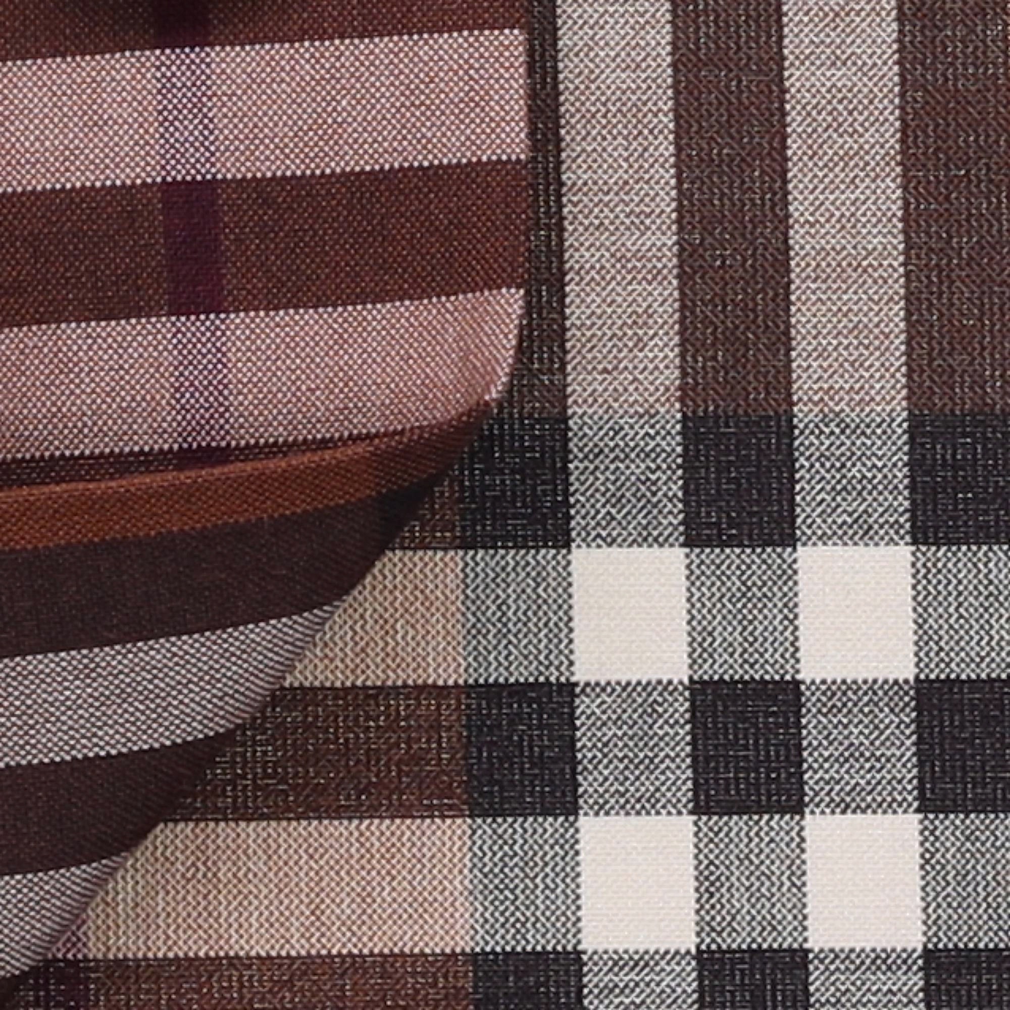 Burberry SS22 Check Print Long Sleeve Button-Up Shirt Brown (). 80481811 圖 6