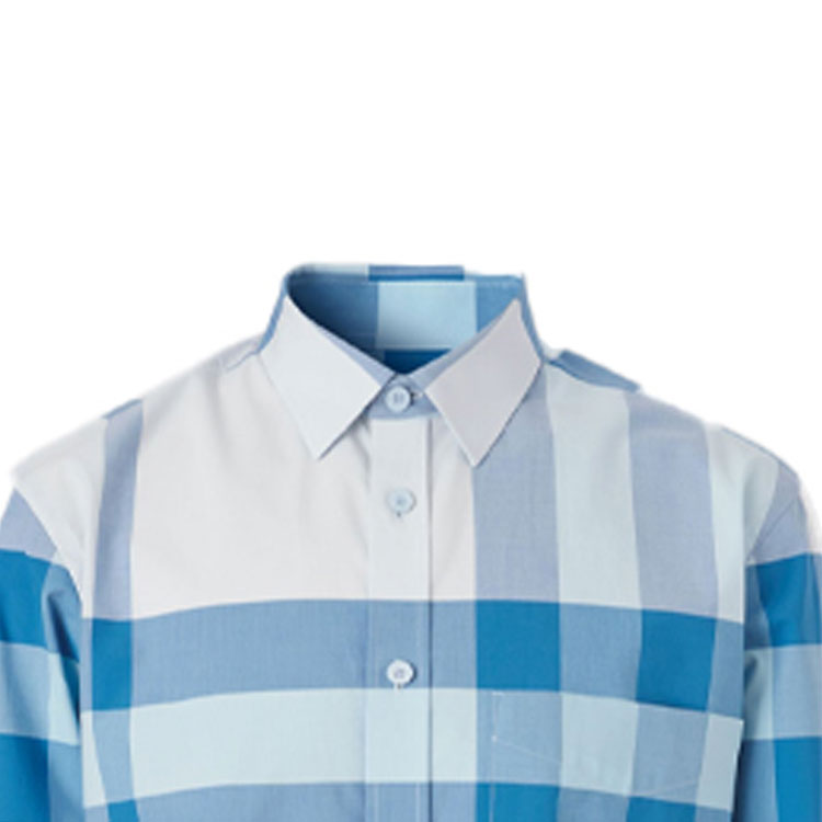 Burberry SS22 Check Single-Breasted Long Sleeve Shirt Men’s Sky Blue 80503301 圖 7