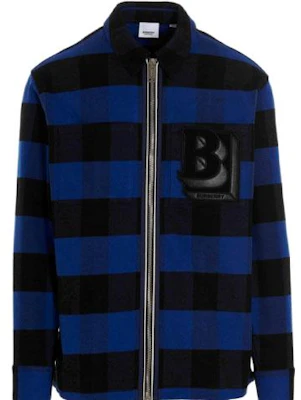 博柏利SS22经典格纹羊毛双拉链男士衬衫海洋蓝 80501361 Lookbook 博柏利SS22经典格纹羊毛双拉链男士衬衫海洋蓝 80501361