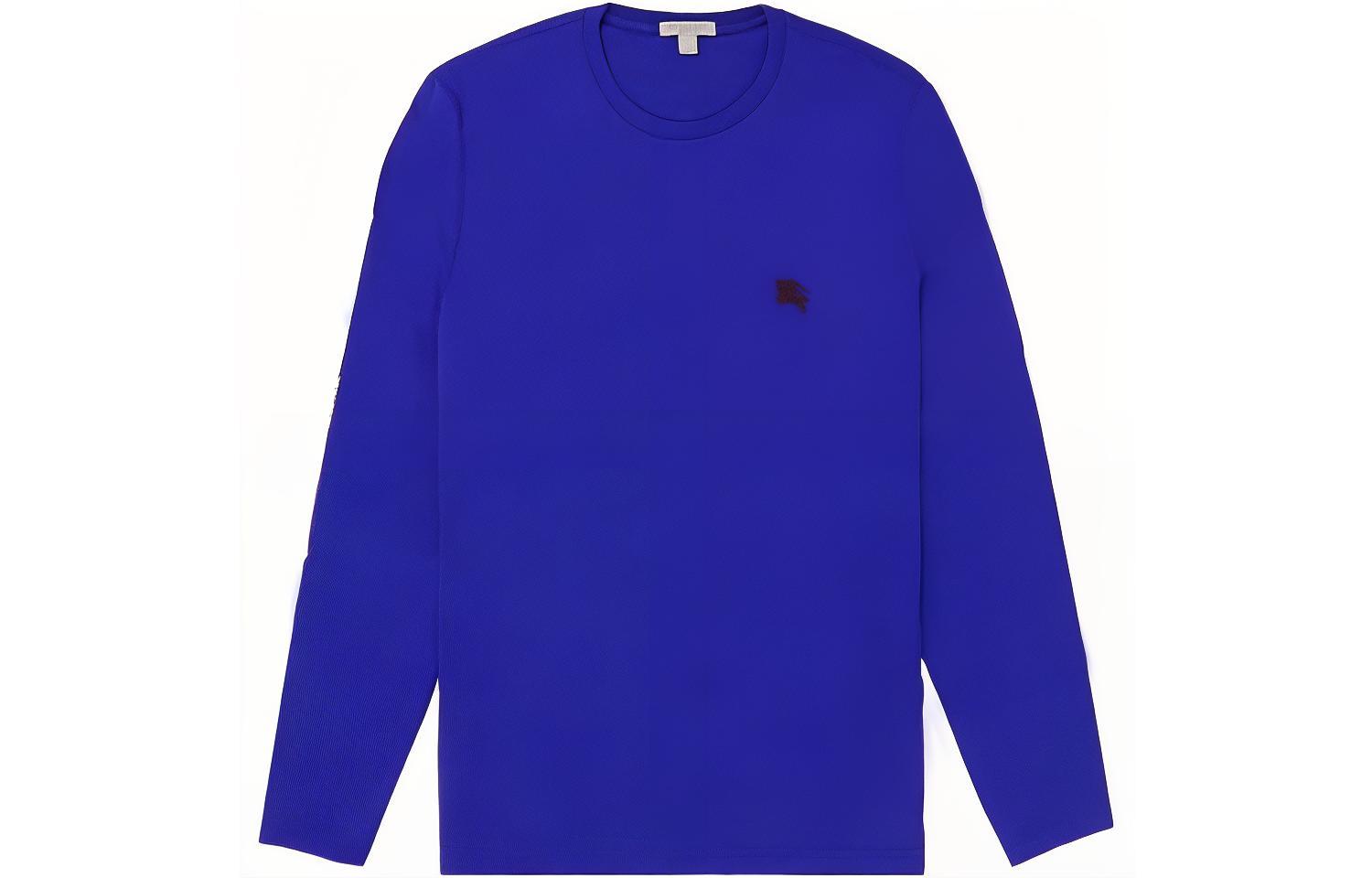 Burberry SS22 Crewneck Logo Print Long Sleeve Sweatshirt Blue 39422511