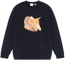 Burberry SS22 Deer Print Crewneck Sweatshirt Regular Fit Black Casualwear 80563131 Burberry SS22 Deer Print Crewneck Sweatshirt Regular Fit Black Casualwear 80563131