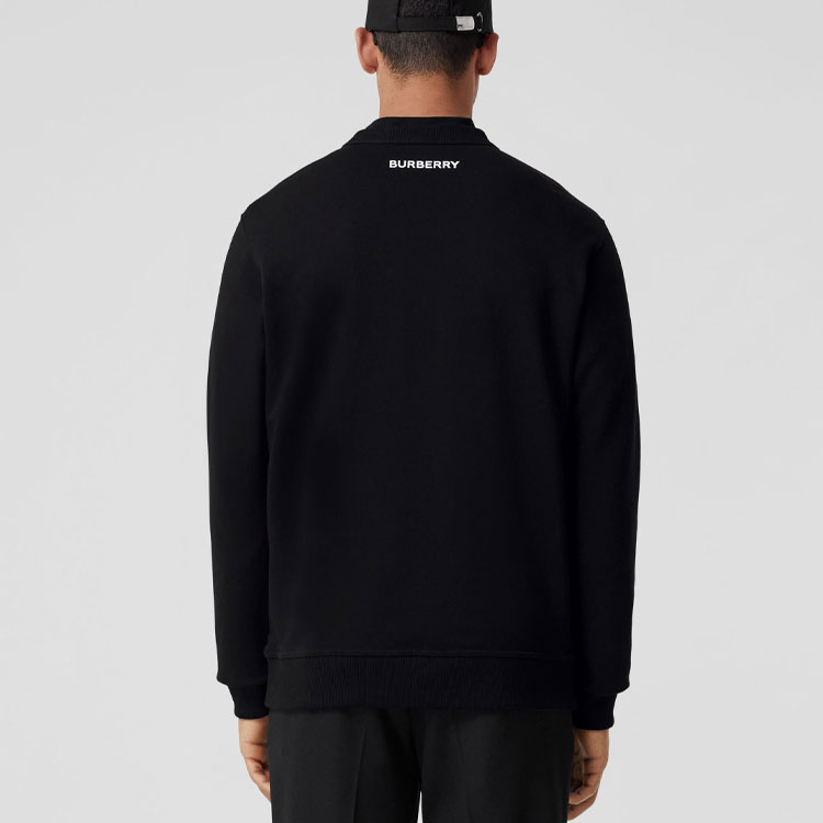 Details for Burberry 2022春夏梅花鹿圖案黑色圓領休閒衛衣 正常版型 80563131
