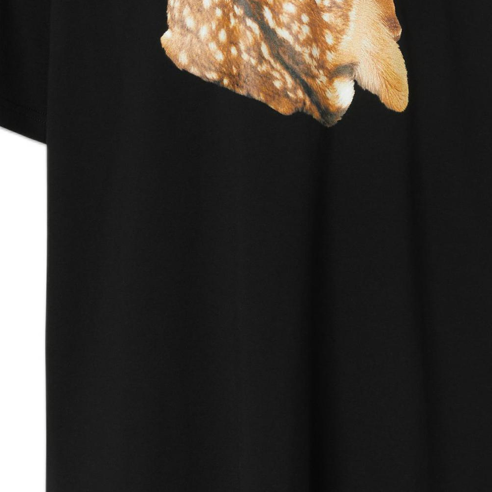 Burberry SS22 Deer Print Loose Fit Cotton Crewneck T-Shirt Black Menswear. 80563111 圖 9