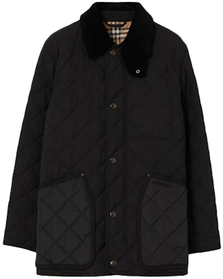 Abrigo Burberry SS22 Diamond Acolchado Cuello Corderoy Negro Invierno. 80491351 Buy Abrigo Burberry SS22 Diamond Acolchado Cuello Corderoy Negro Invierno. 80491351