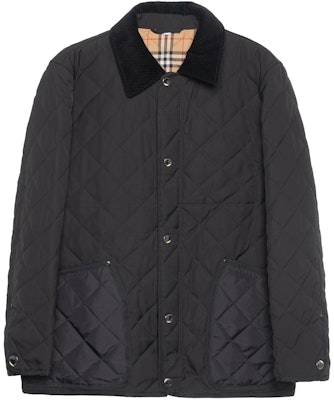 Abrigo Burberry SS22 Diamond Acolchado Cuello Corderoy Negro Invierno. 80491351 Order Abrigo Burberry SS22 Diamond Acolchado Cuello Corderoy Negro Invierno. 80491351