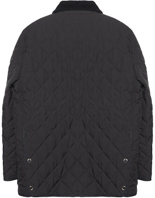 Abrigo Burberry SS22 Diamond Acolchado Cuello Corderoy Negro Invierno. 80491351 Lookbook Abrigo Burberry SS22 Diamond Acolchado Cuello Corderoy Negro Invierno. 80491351
