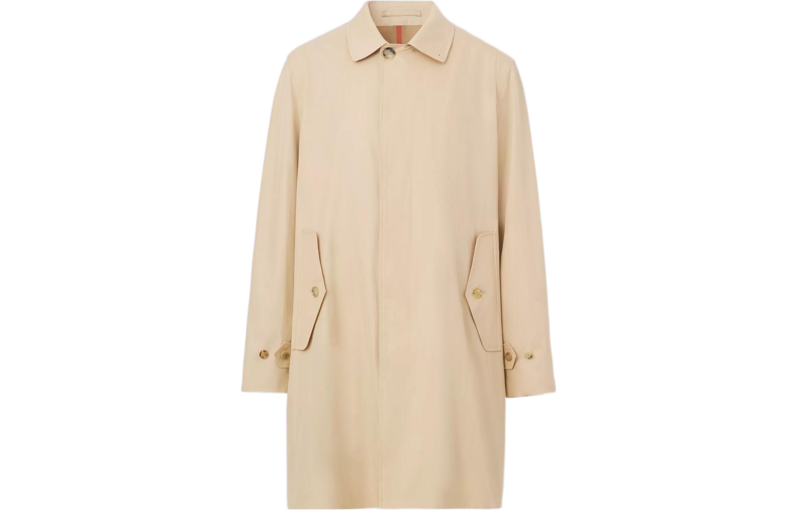 Burberry SS22 Heritage Cotton Gabardine Trench Coat  Light Camel 80513711