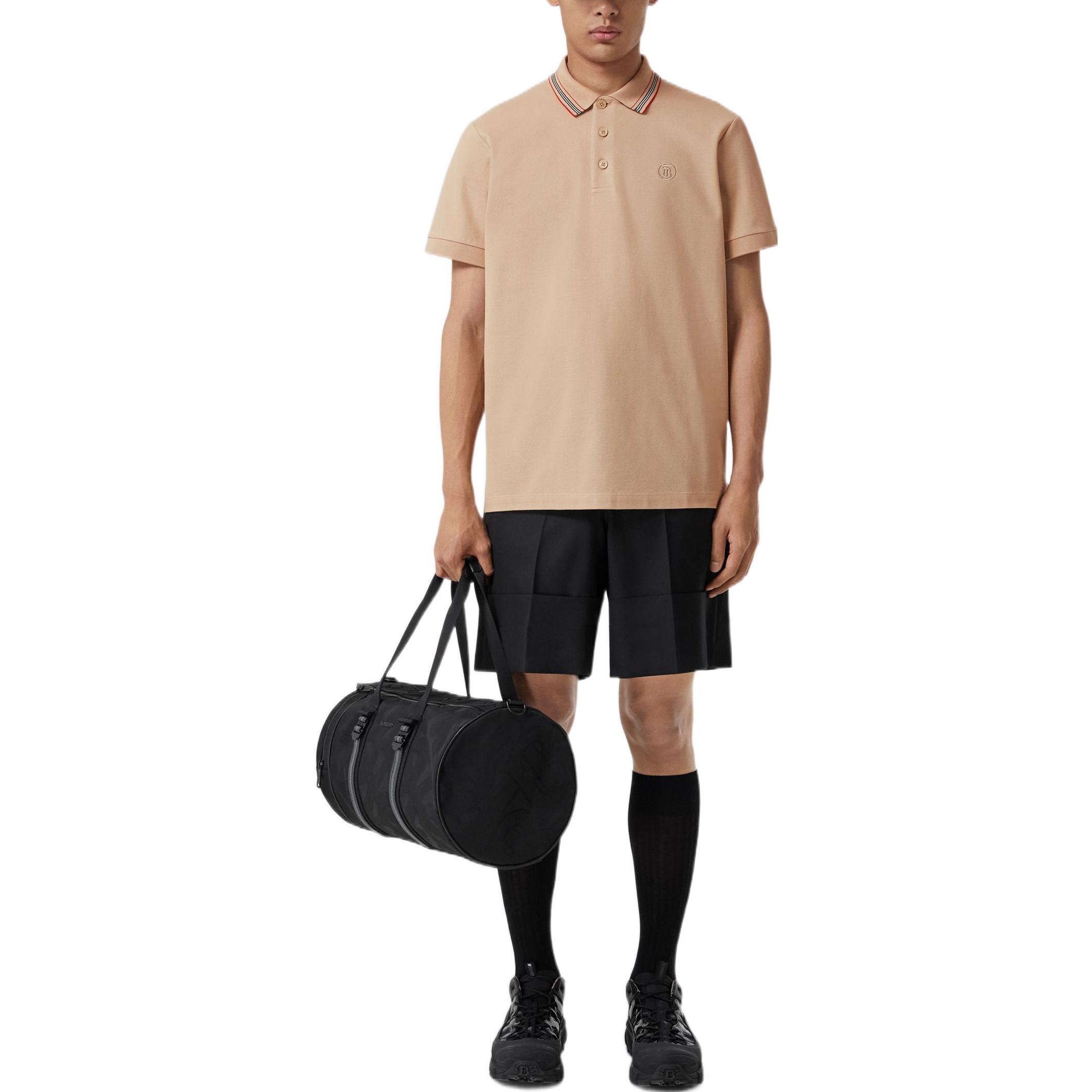 Burberry SS22 Icon Stripe Collar Cotton Polo Shirt  Beige 80562231 圖 3