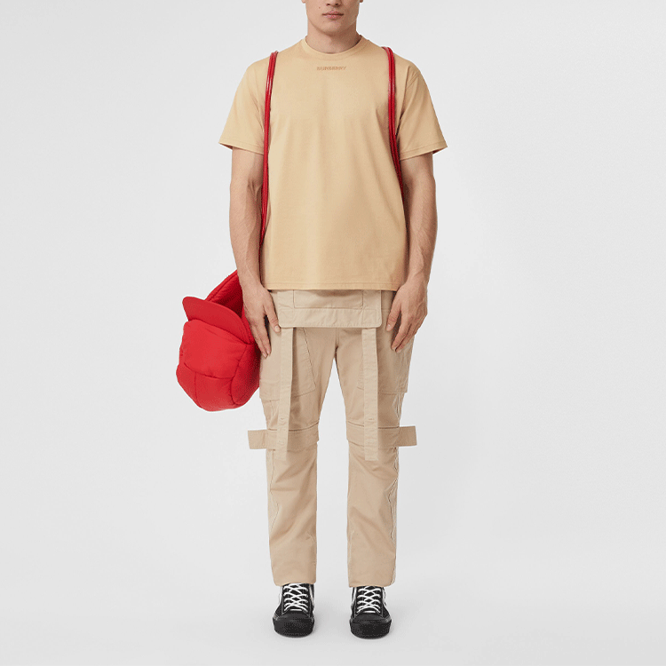 Burberry SS22 Letter Cartoon Print Casual Tee Khaki  T-Shirt 80519681 圖 3