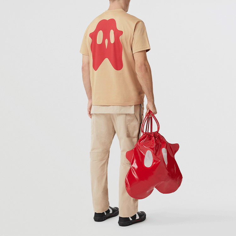 Burberry SS22 Letter Cartoon Print Casual Tee Khaki  T-Shirt 80519681 圖 4