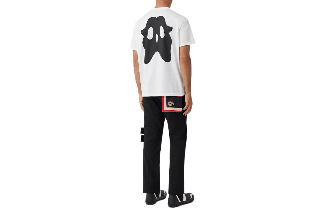 Burberry SS22 Letter Logo Printed Crewneck Cotton T-Shirt White () 80519691