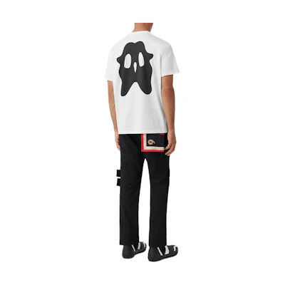 Burberry SS22 Letter Logo Printed Crewneck Cotton T-Shirt White () 80519691