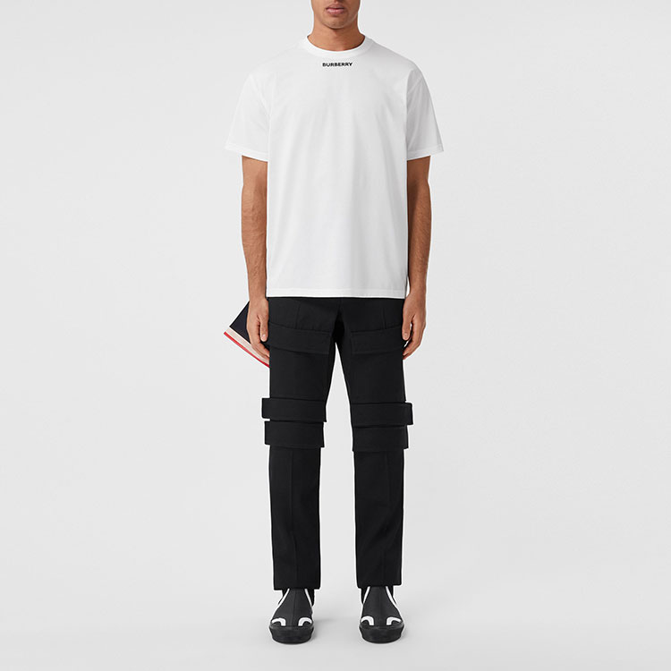 Burberry SS22 Letter Logo Printed Crewneck Cotton T-Shirt White () 80519691 圖 5