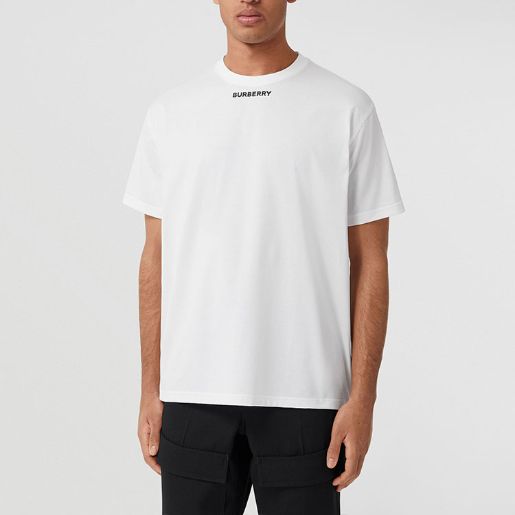 Burberry SS22 Letter Logo Printed Crewneck Cotton T-Shirt White () 80519691 圖 6